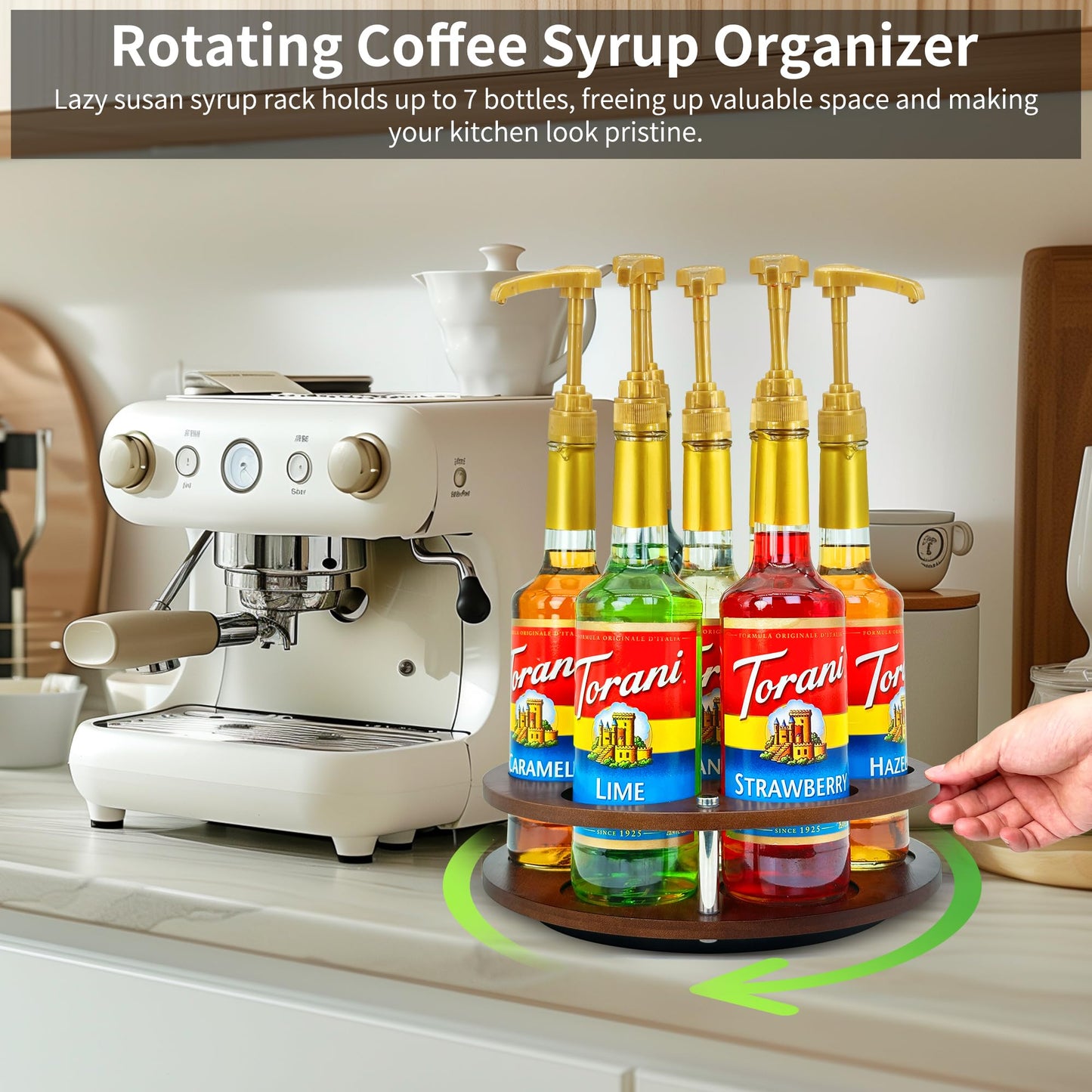 Rotating Coffee Syrup Organizer