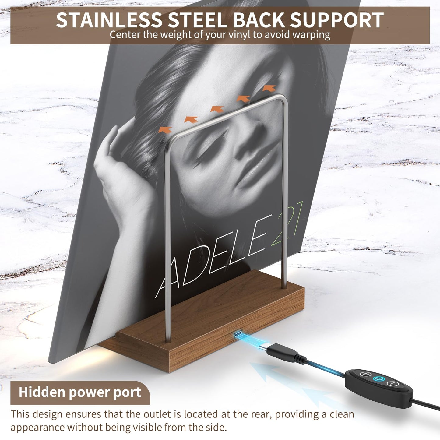 Led "Now Playing" Vinyl Record Holder