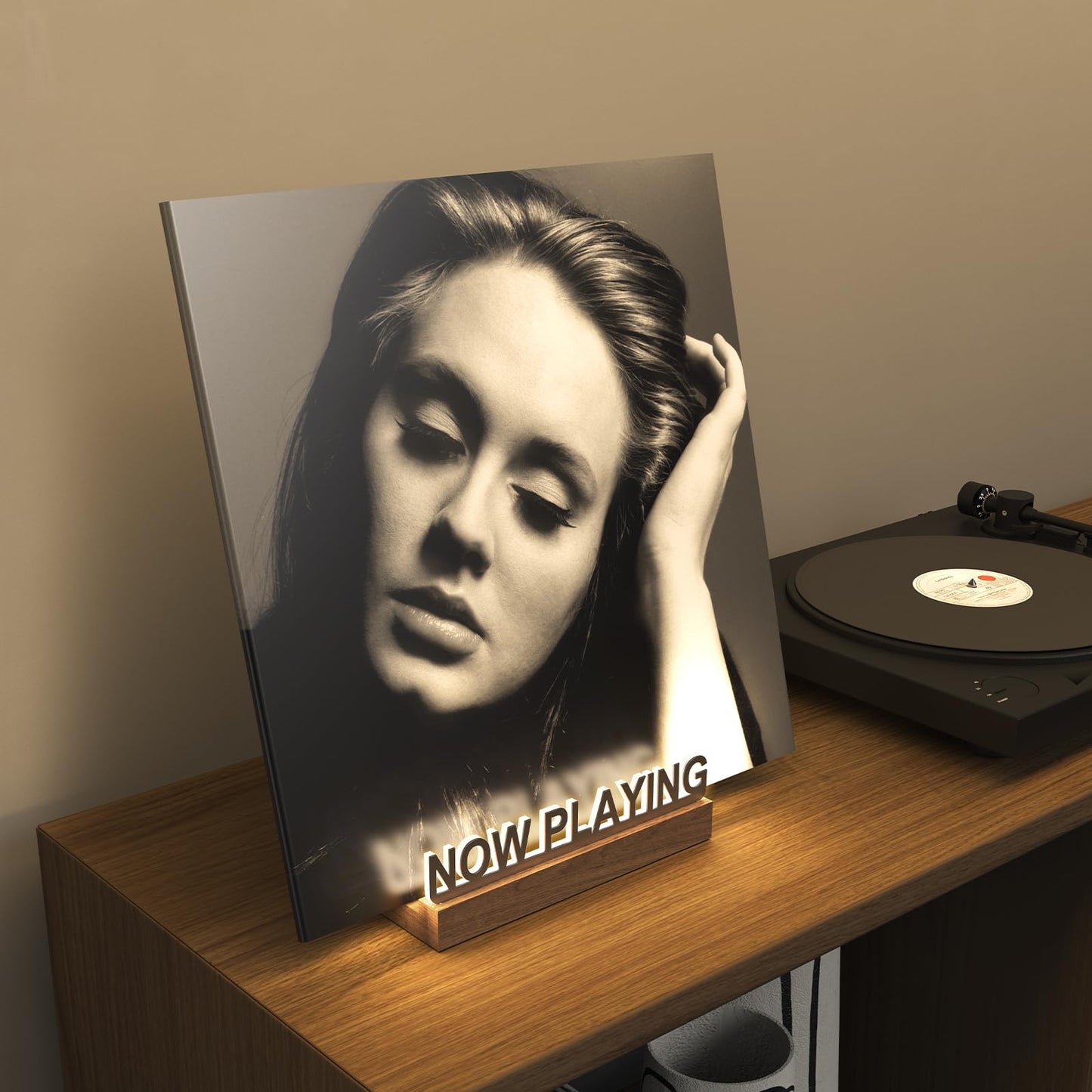 Led "Now Playing" Vinyl Record Holder