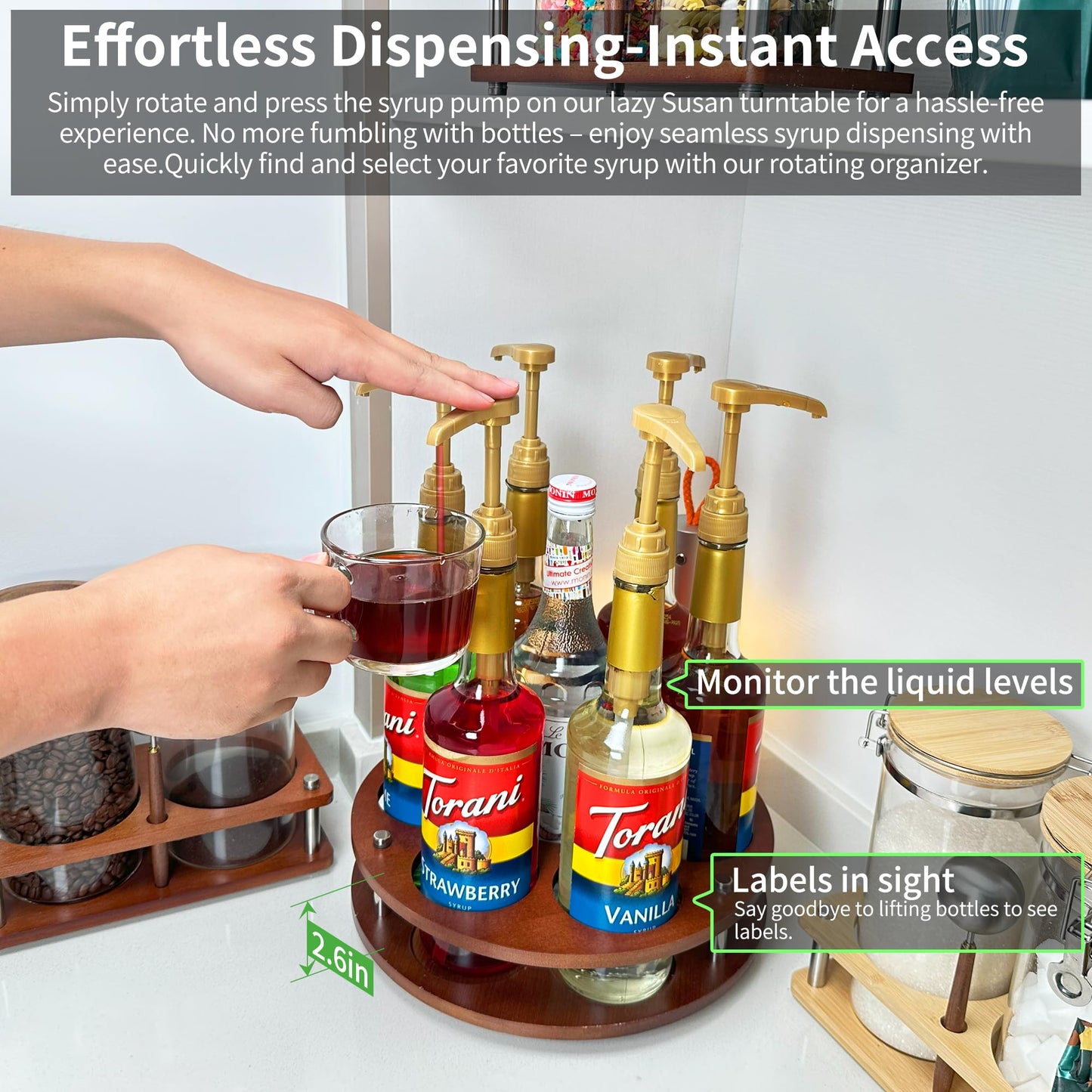 Rotating Coffee Syrup Organizer